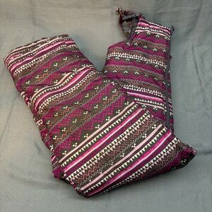 London Fog girls size S 7–8 ski bibs adjustable straps, zipper front side pocket